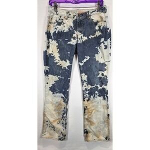 Akdmks Bleach Splatter Jeans Size 28 Y2K Grunge Skater Streetwear Hip Hop